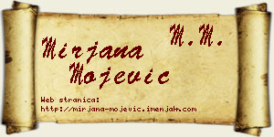 Mirjana Mojević vizit kartica